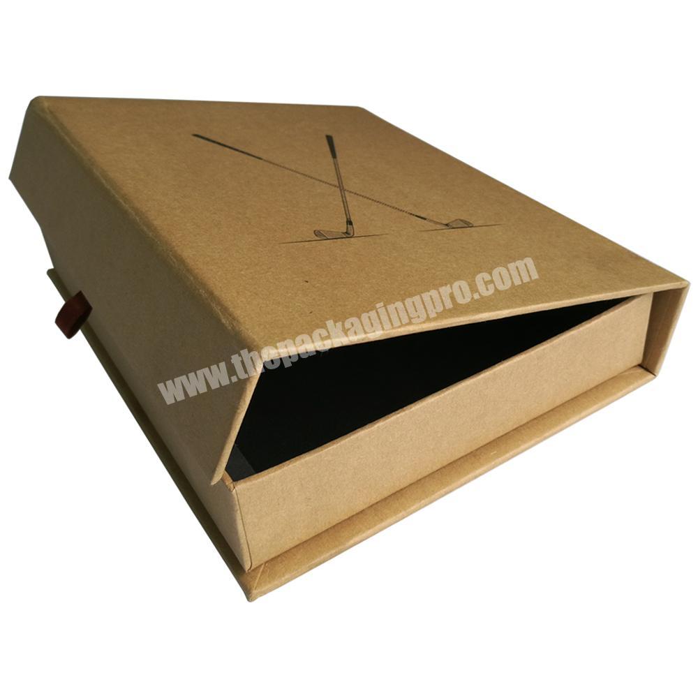 Cardboard hard magnetic packaging kraft gift paper box