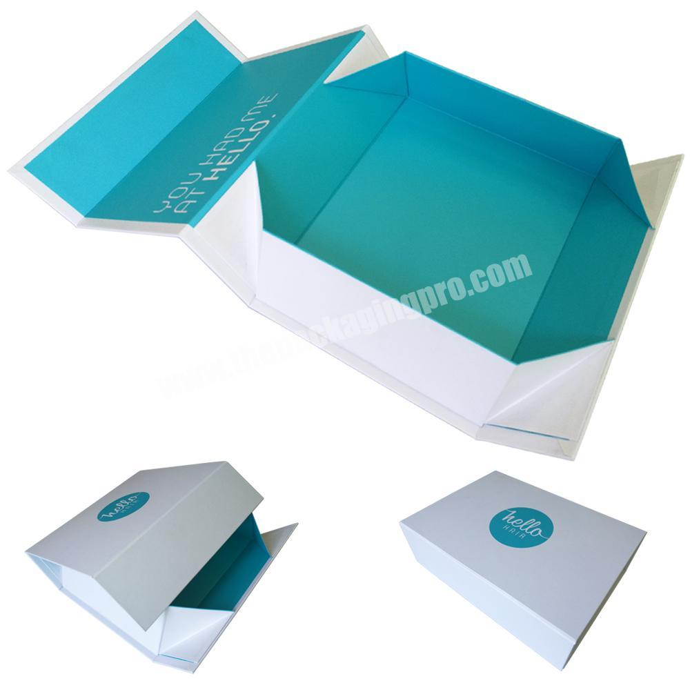 Cardboard paper packaging flat gift magnetic folding box