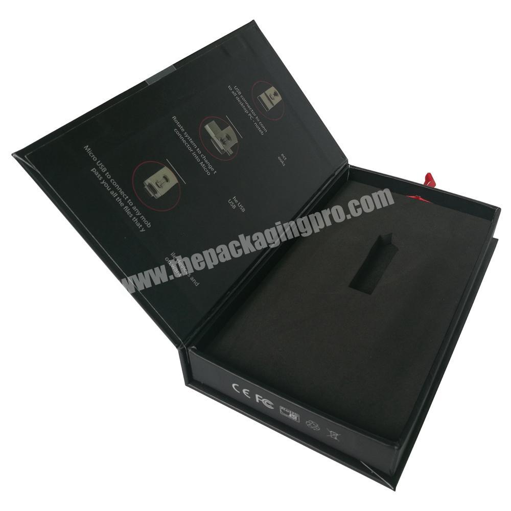 Cardboard pen flash drive cable packaging gift usb box