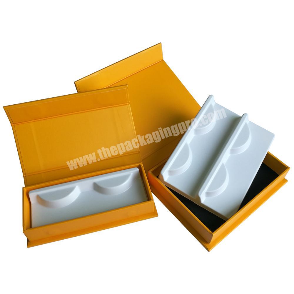 Chinese custom handmade false eyelash packaging box with plastic tray factory
