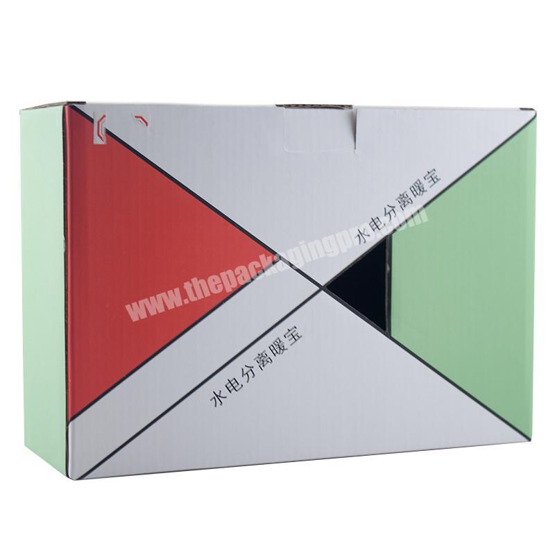 Corrugated Flat White Electric Packaging Box With Logo For Electric Hot Water Bag