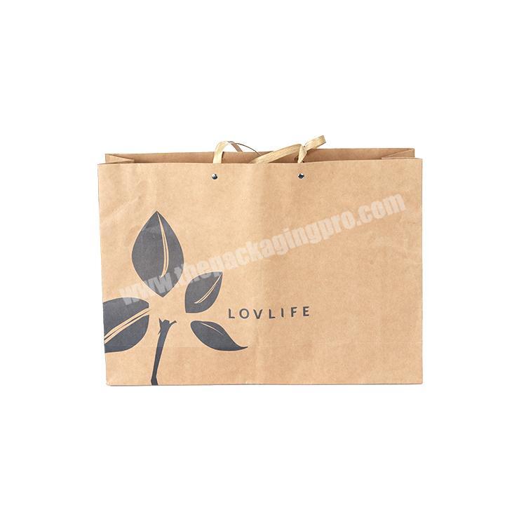 Custom Fashion logo kraft paper shopping bag,paper bag brown for clothing