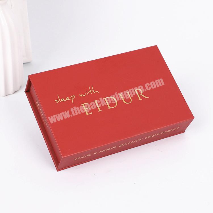 Custom Gold Foil Stamping Logo Rigid Colored Flip Top Magnetic Closure Paper Packaging Box