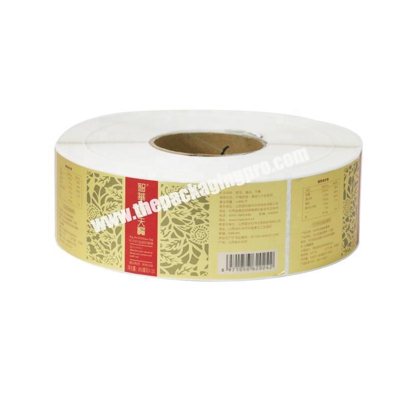 Custom Product Bottle Package Label Printing Adhesive Sticker Roll