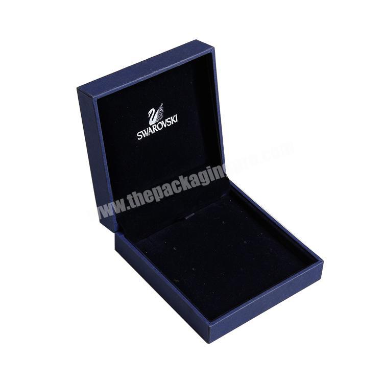 Custom Ocean Blue Paperboard Jewelry Paper Packaging Box For Lady's Bracelets