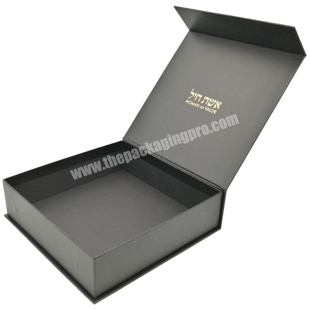 Custom Printed Cardboard Hardcover Personalized Eyelash Box Packaging with magnet closed