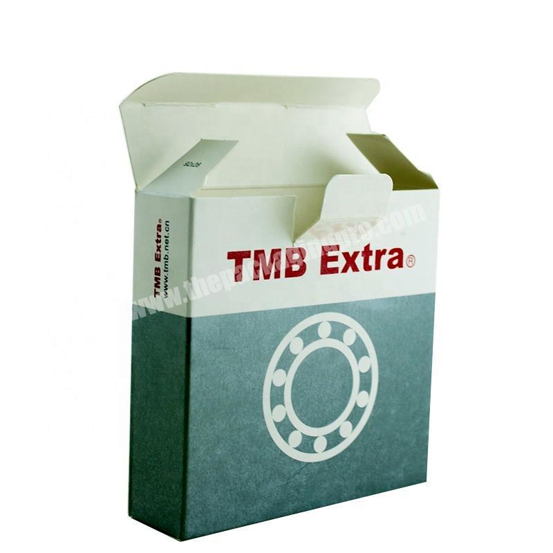 Custom Printed Logo Bearing Packaging Glossy Lamination White Cardboard Gift Box