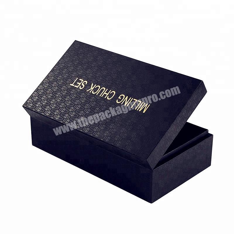 Custom Printing Black Special Paper Cardboard Gift Packaging Box With Metal Buckle