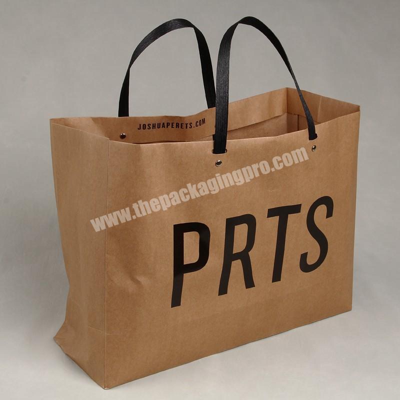 Custom Recyclable Cheap Price Kraft Paper Bags With Plastic Handle For Lady Jeans