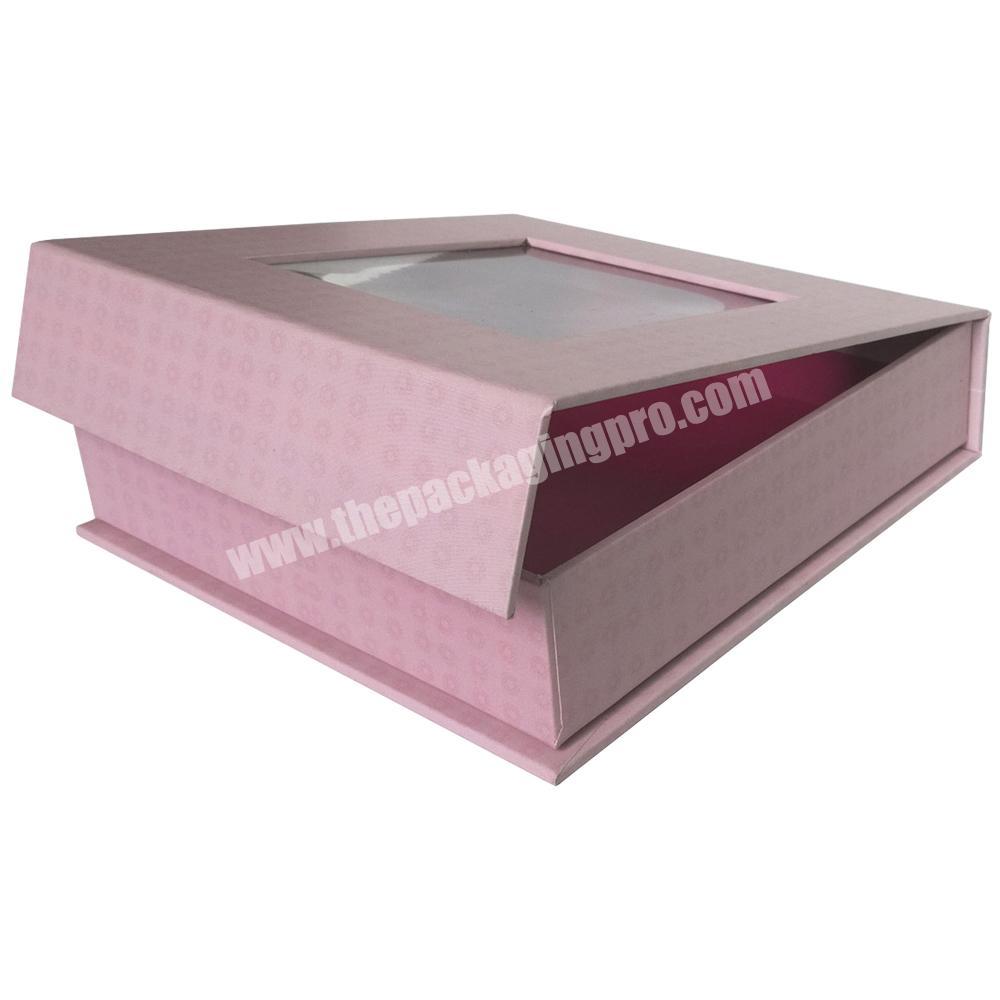 Custom gift luxury packaging clear pvc paper box with window