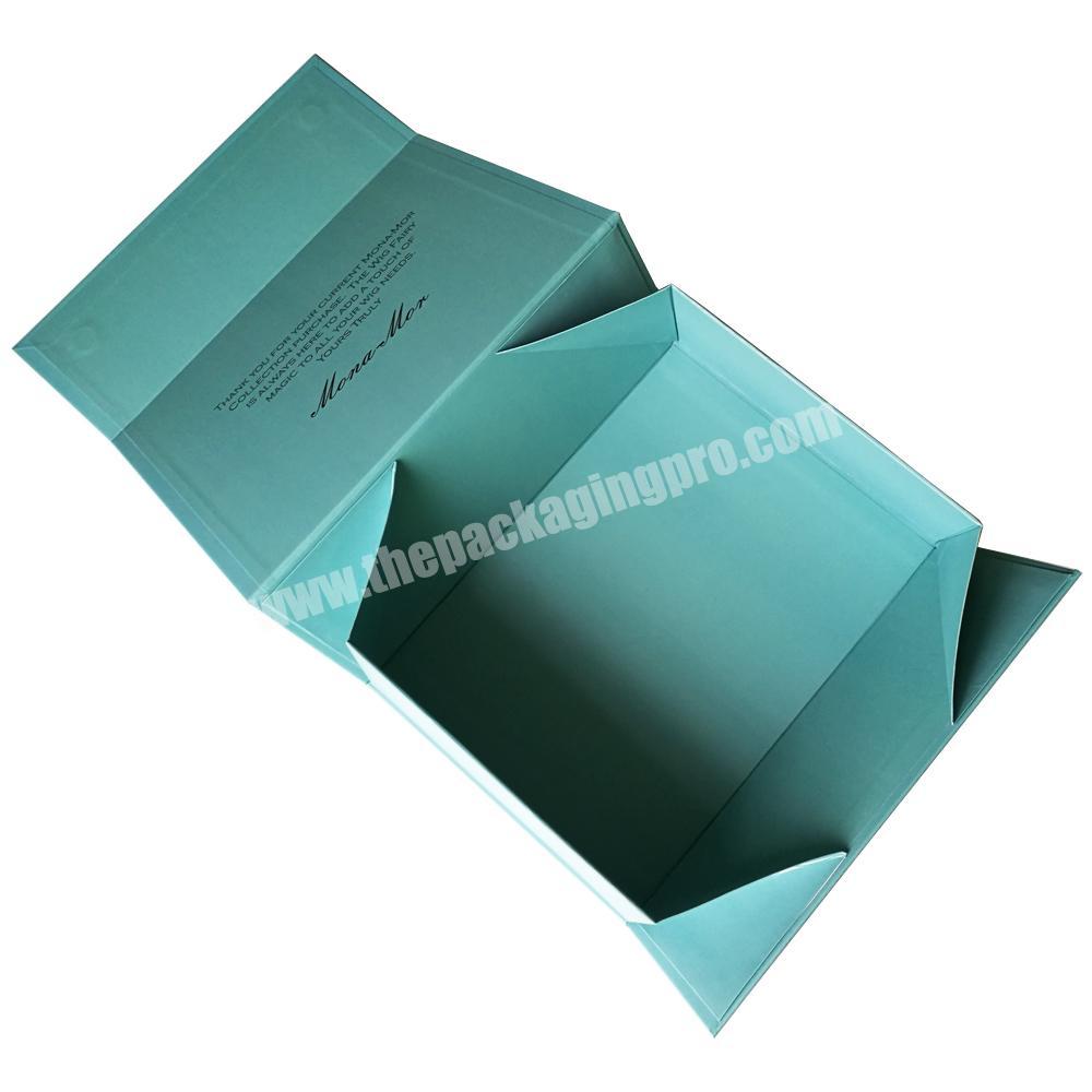 Custom logo black folding paper box packing luxury magnet gift box factory in Shenzhen