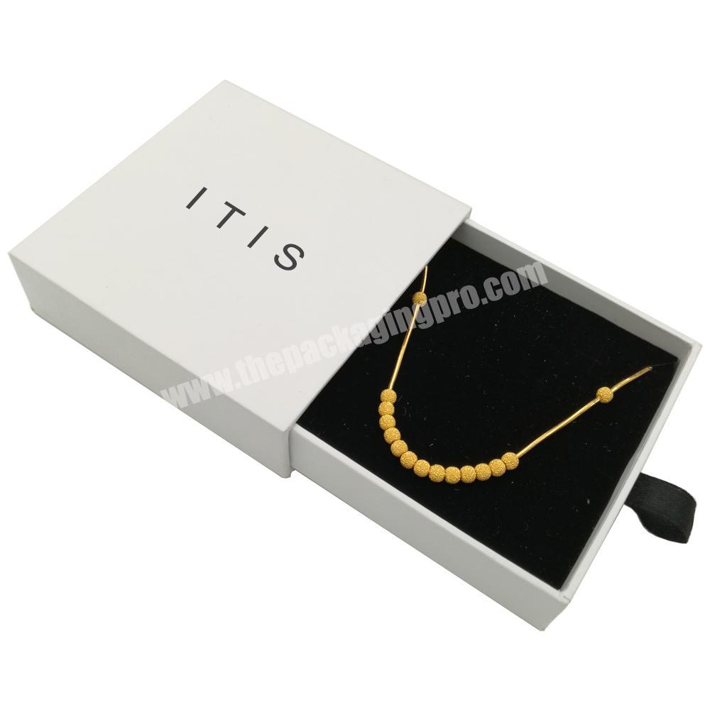 Custom logo luxury gift paper jewelry packaging necklace box