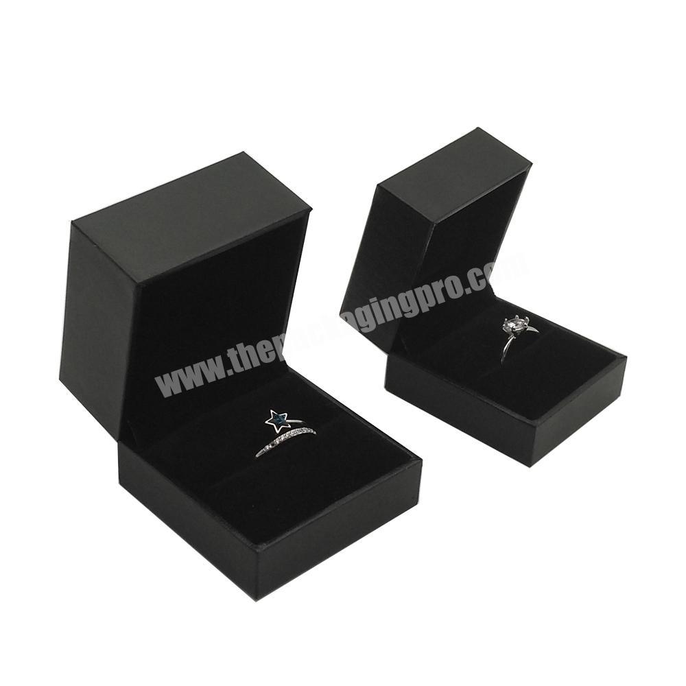 Custom logo luxury jewelry paper wedding ring box