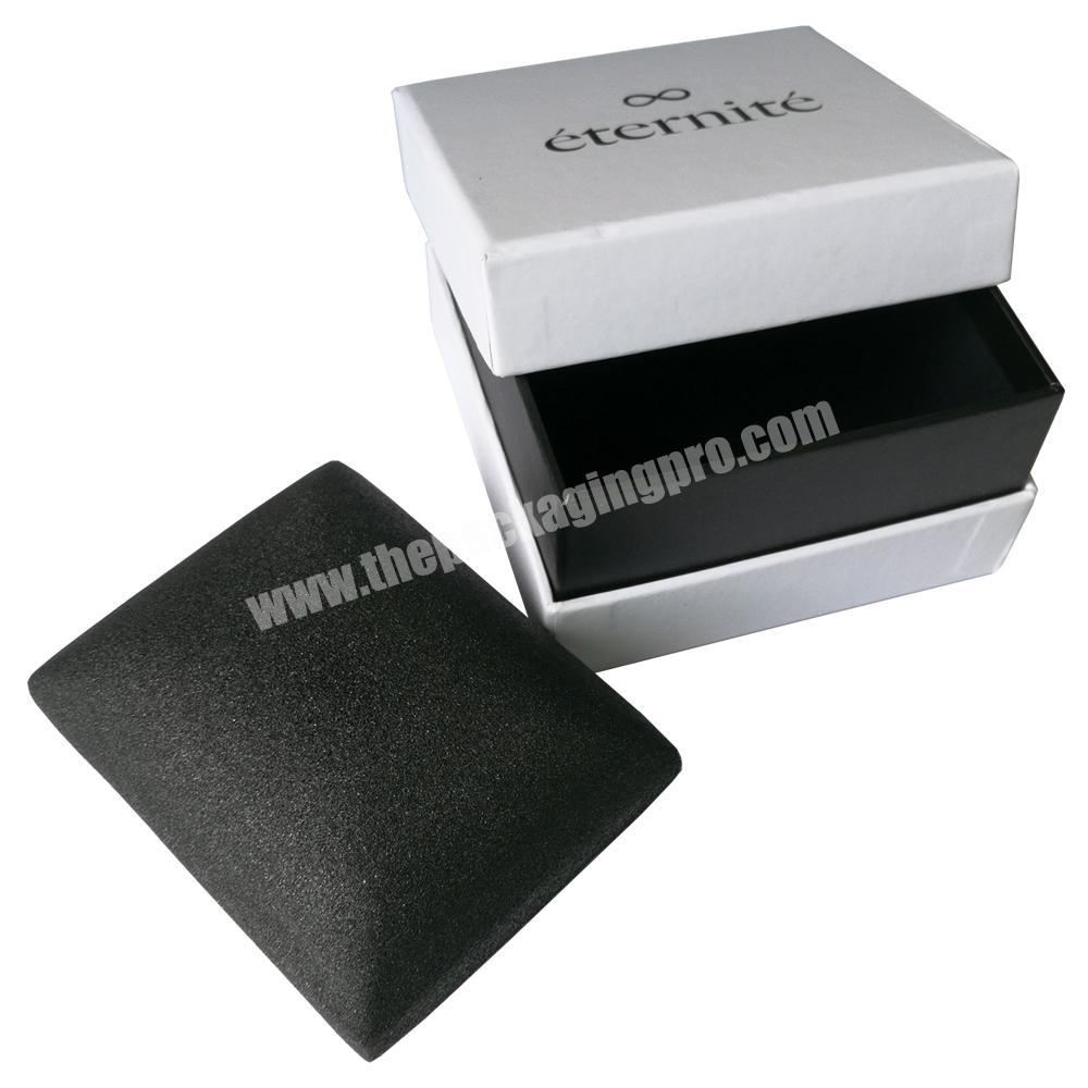 Custom logo luxury paper gift strap packaging watch box