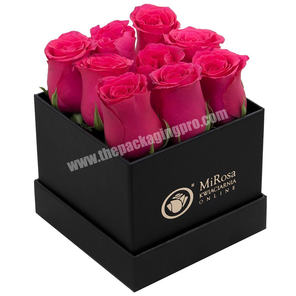 Custom logo paper cardboard luxury flower packaging box