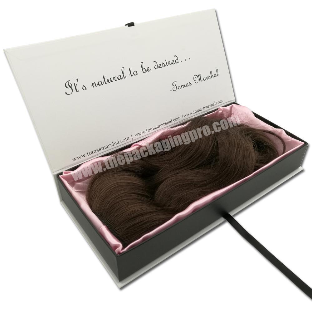 Custom logo virgin weave bundle box hair extension packaging