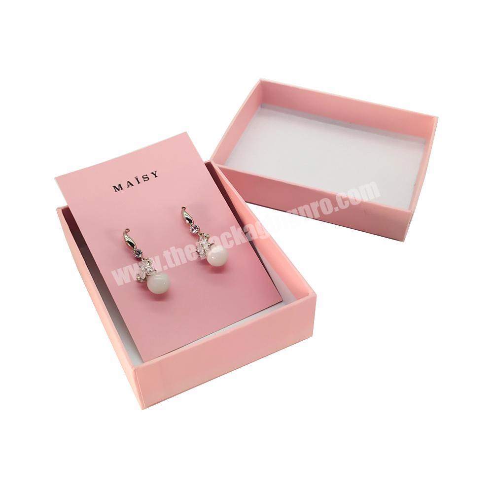 Custom luxury card logo bags box earring packaging