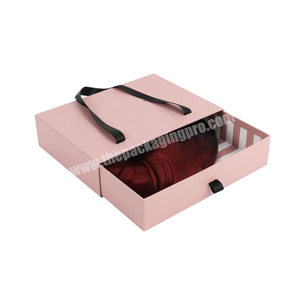 Custom luxury packing weave bundle extension hair box