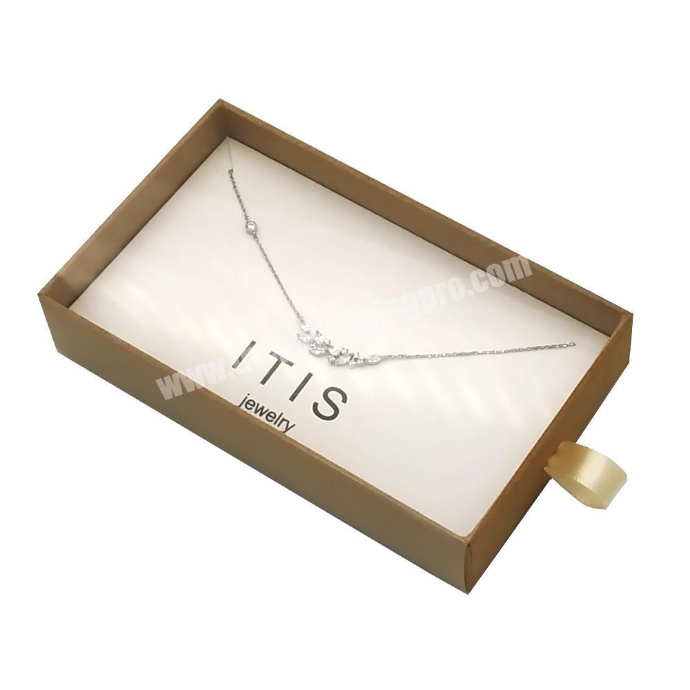 Custom luxury paper velvet jewelry gift packaging necklace box