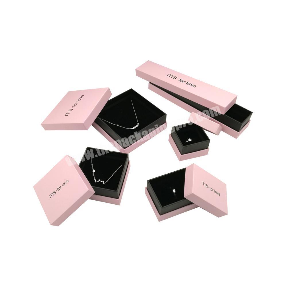 Custom luxury velvet set paper jewelry packaging box