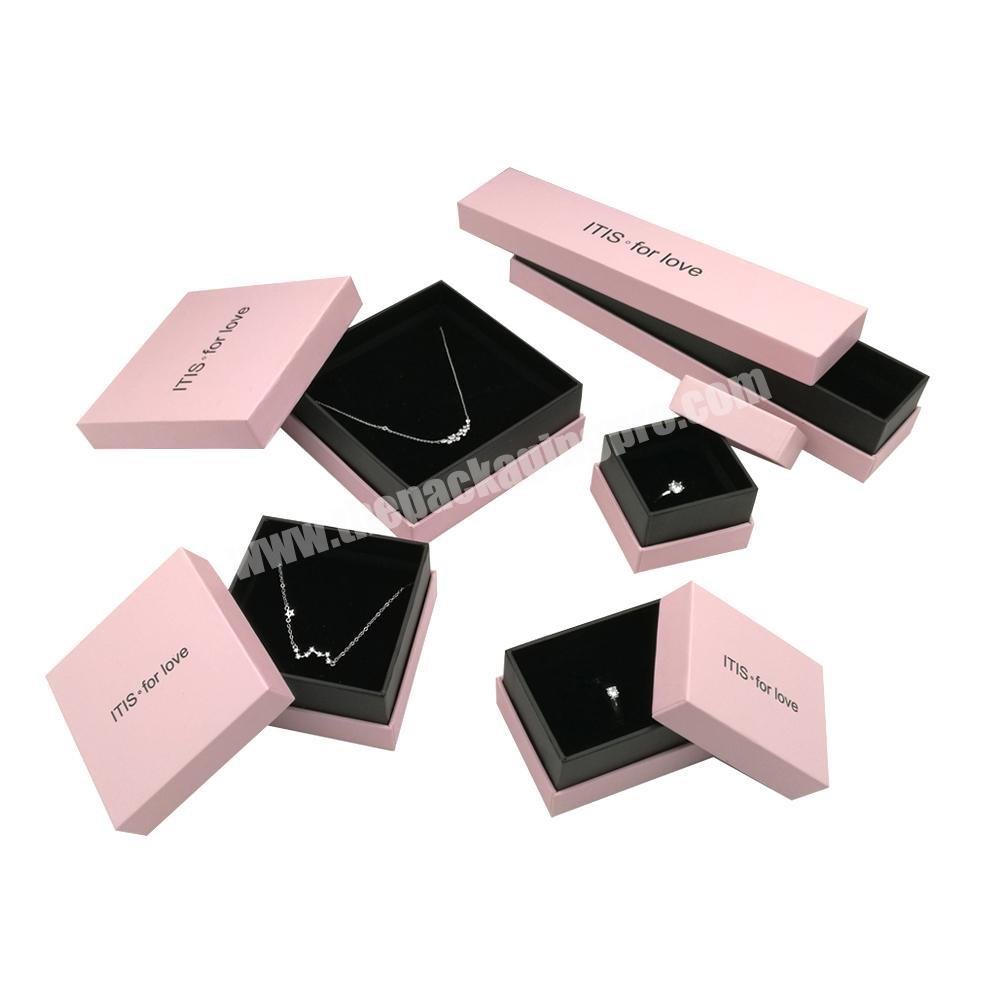 Custom necklace jewelry earing packaging velvet ring box