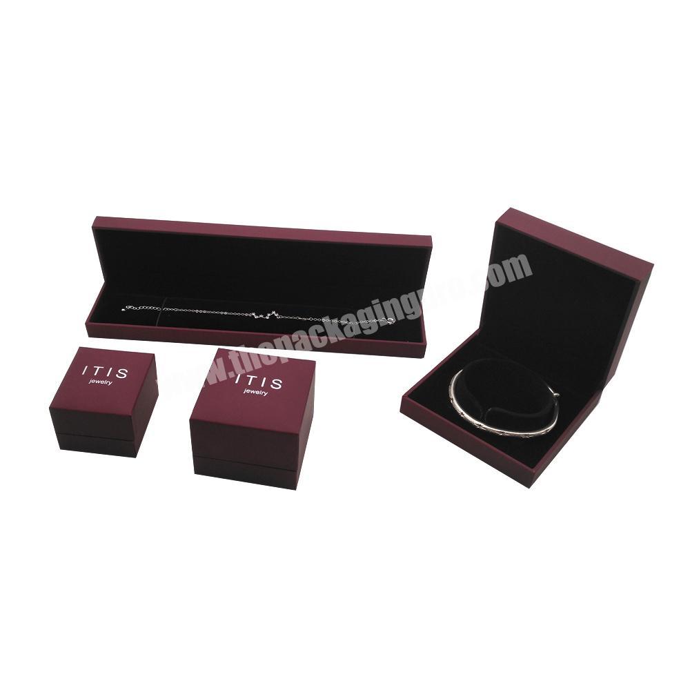 Custom packaging gift necklace jewelry ring velvet box