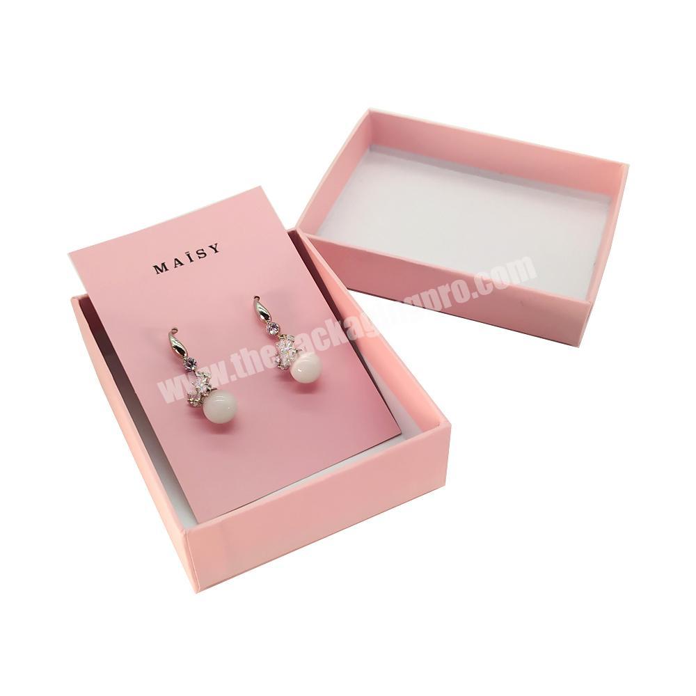 Custom paper packaging jewelry gift paper earring box