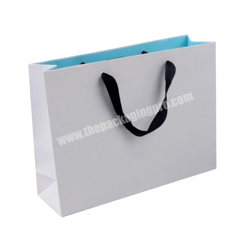 Custom print gift paper shopping kraft white paper bag