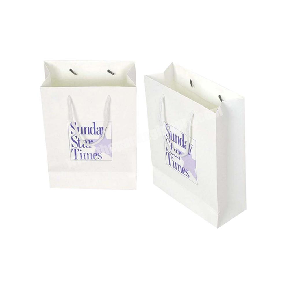 Custom print wholesale gift brown kraft white paper bag