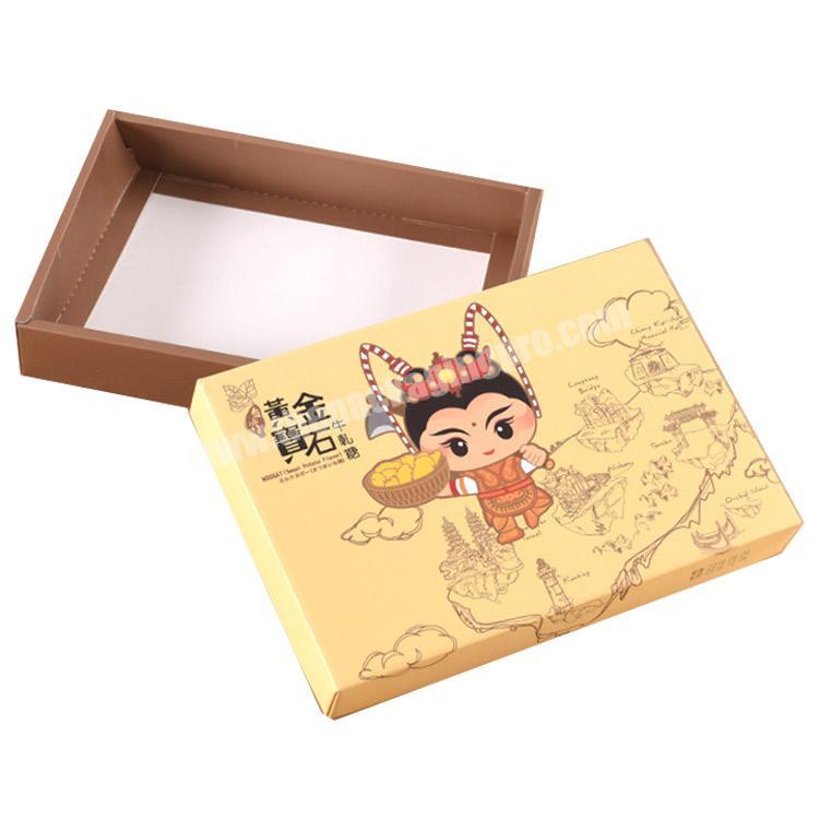 Customized Colored Printing Logo Sugar Paper Packaging Box With Lid And Base