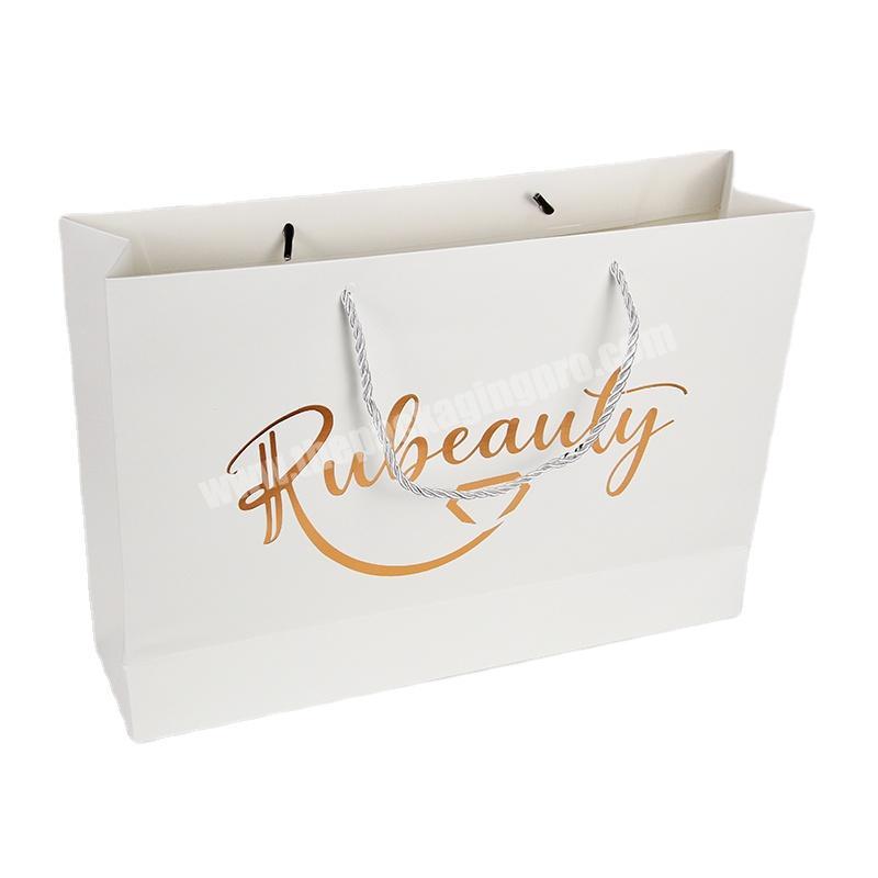 Customized Eco Large Size Strong Rope color shopping Paper Bags With Logo Print For Exhibition