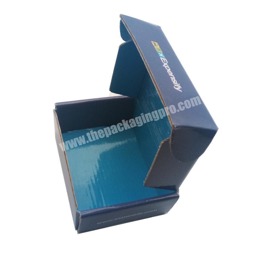 Customized printed logo paper gift corrugated cardboard box