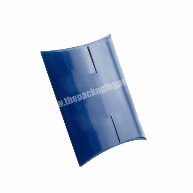 Deep Blue Color Printed Special Foldable Packaging Pillow Box For Gifts