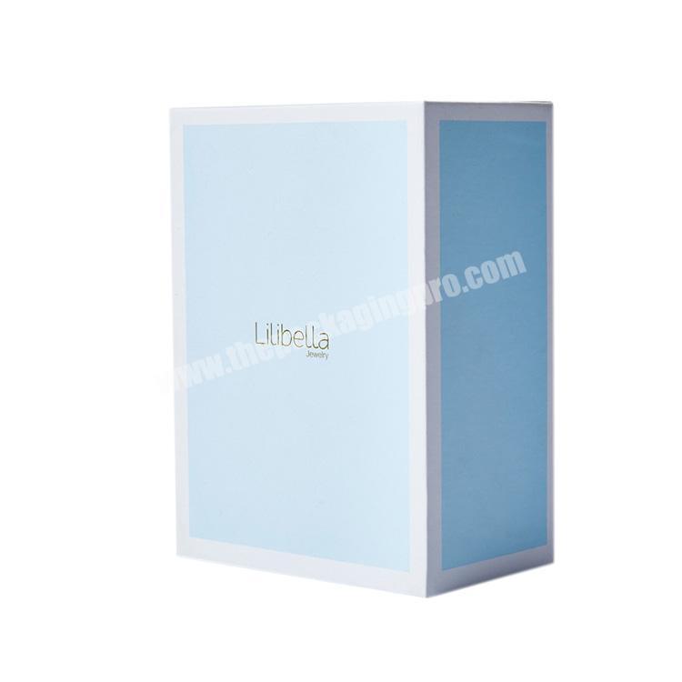 Factory custom logo oem blue paper box,large paper gift box with lid