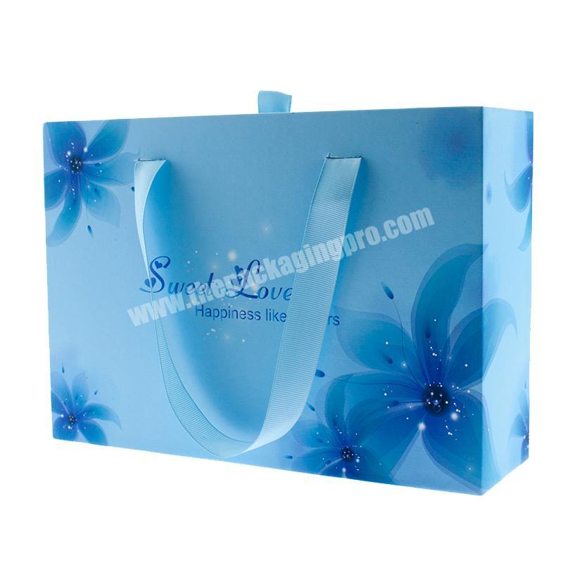 Fashion Logo Customised Quality Printing Ribbon Cardboard Packaging Drawer Gift Box