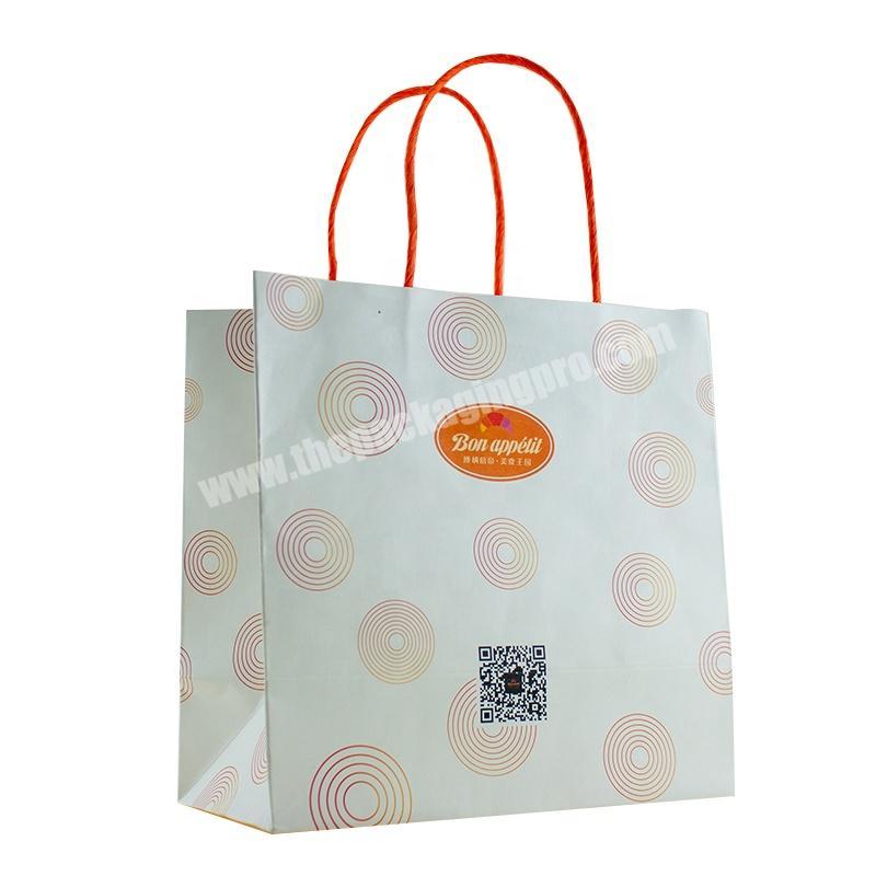 Folding Fancy Handbag Food Packaging Printing Paper Bag Food Paper Bags