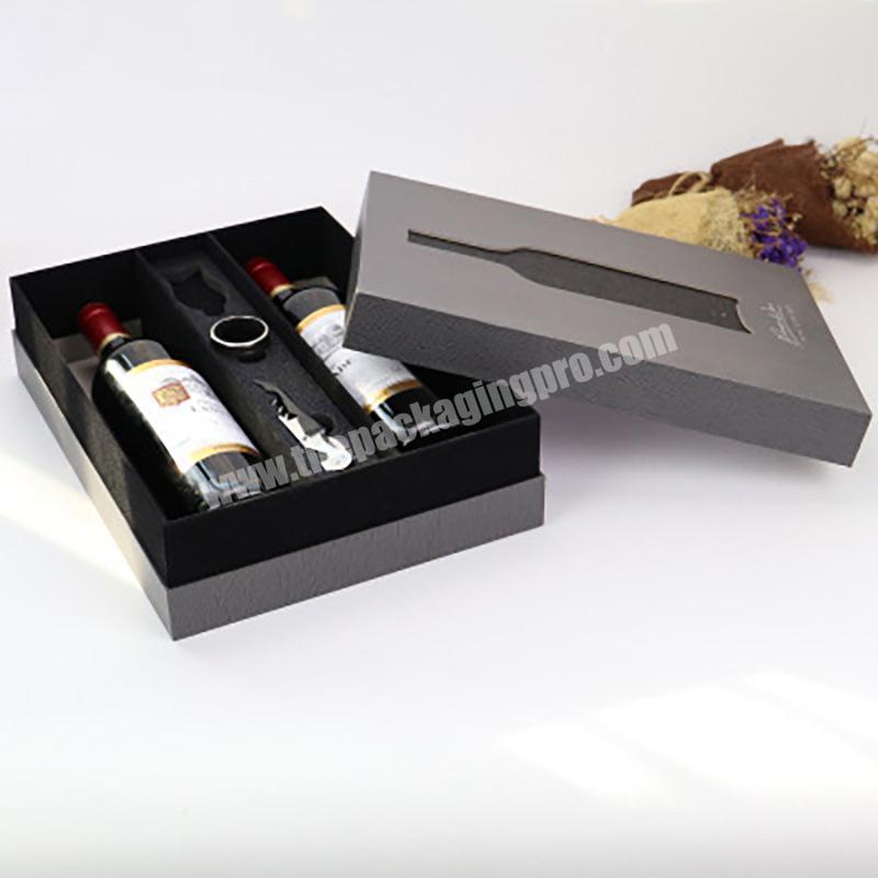 Gift box custom made flip cardboard box Cosmetic custom made red wine