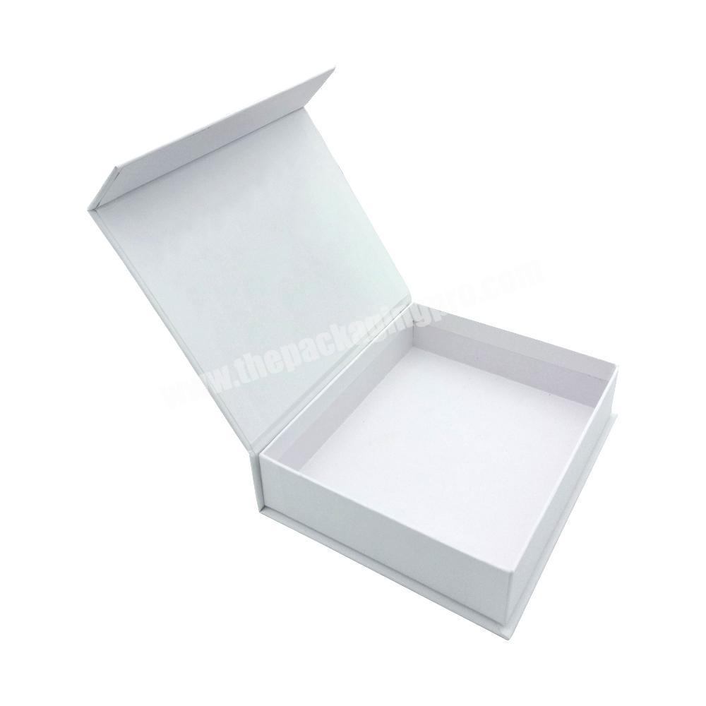 Gift packaging paper cardboard magnetic closure white box