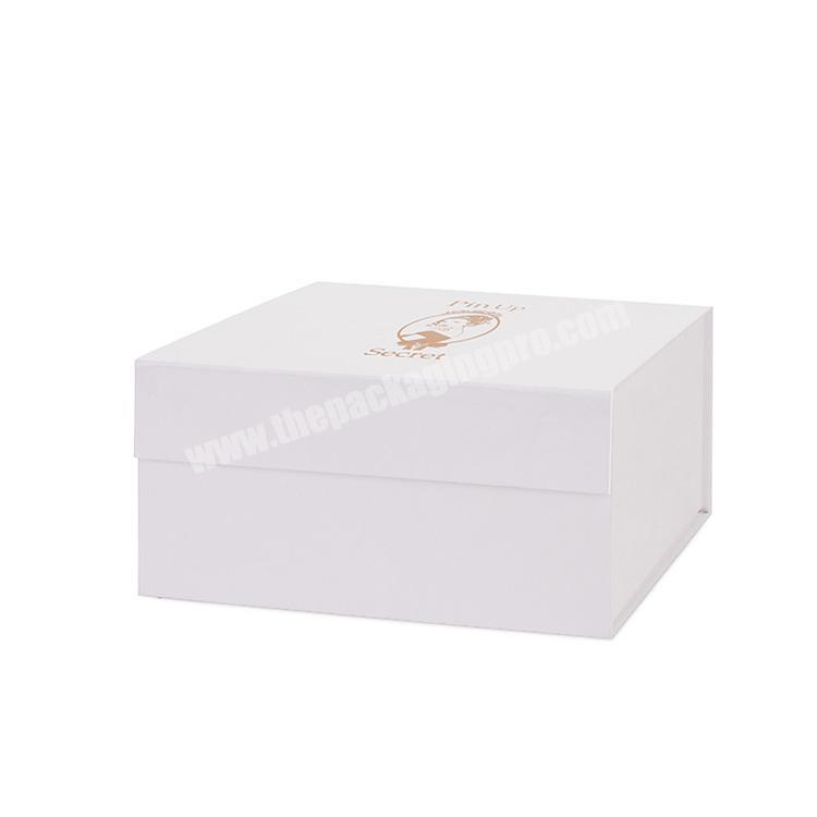 High Quality Custom Logo Gift white paper box ,custom folding magnet box