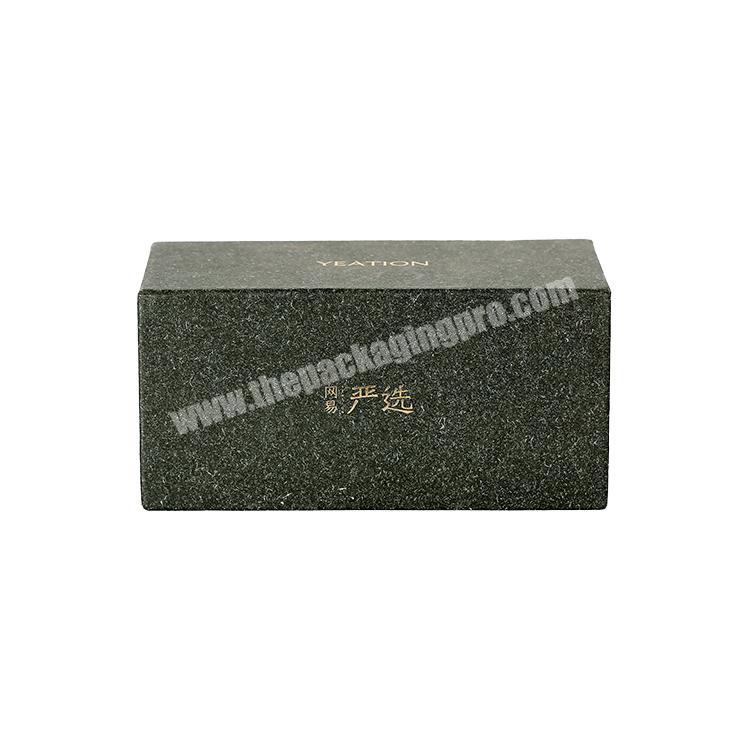 High Quality luxury custom logo black art paper packaging gift box with lid