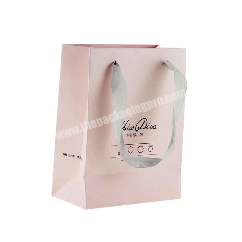 Jewelry Logo Printed Recycled Custom Paper Bag With Handles