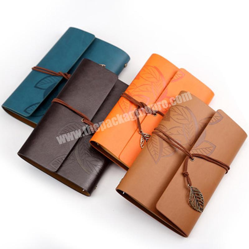 Leather Notebook Printed Diary PU Leather Notebook A5 Accept Customized Logo 50 Sheets,80 Sheets 80GSM Paper Glued & Lock Wire