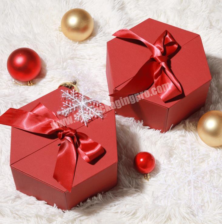 Luxury Custom Gift Box Paper Cardboard Wedding Packaging Box With Ribbon Bow