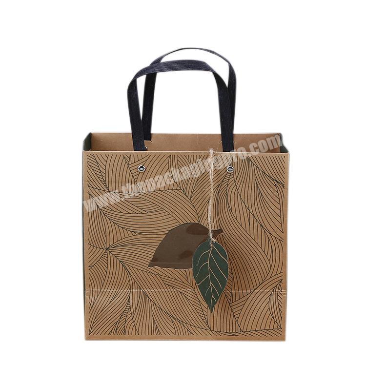 Manufacturer paper shopping bags with logos,flat handle paper bags small