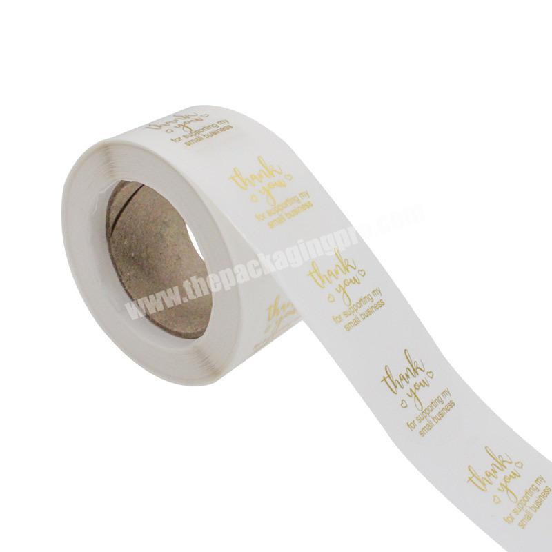 PVC transparent gilding label high permeability and high viscosity gift sealing sticker thank you for the label customization