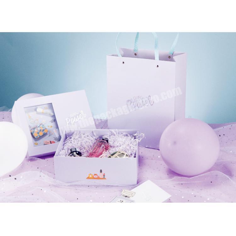 Three-dimensional Purple Hand Gift Box Wedding Gift Box Perfume Cosmetics Package