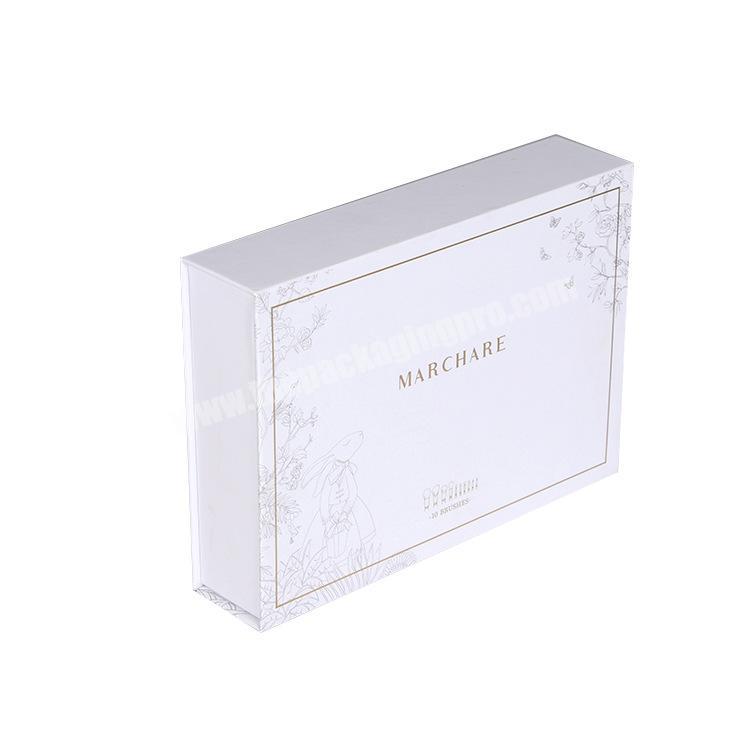 White card carton printing cosmetics color box world cover packaging box customized folding flip gift box customized logo