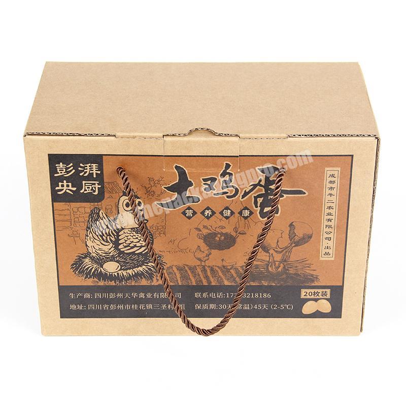 Wholesale Custom Size 6 12 Cartons Chicken Egg Food Packing cardboard Paper boxes For Supermarket Shop Sale