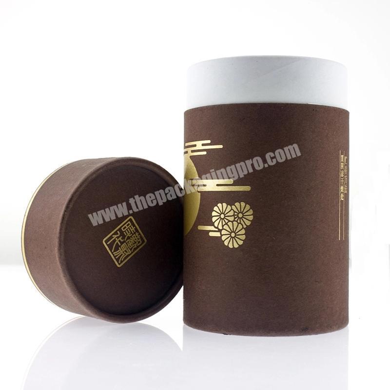 Wholesale Customized Luxury Eco Logo Tube Packaging Tea Paper Box For Tea