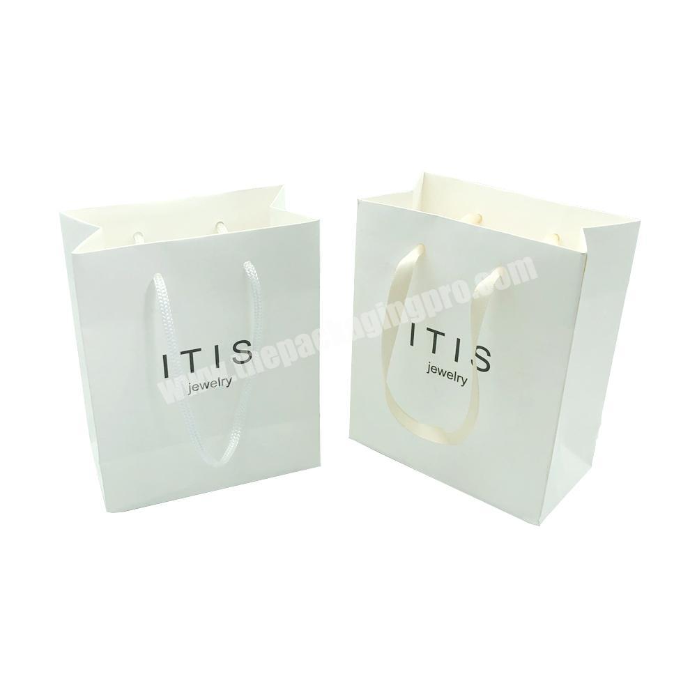 Wholesale custom gift luxury white kraft paper bags